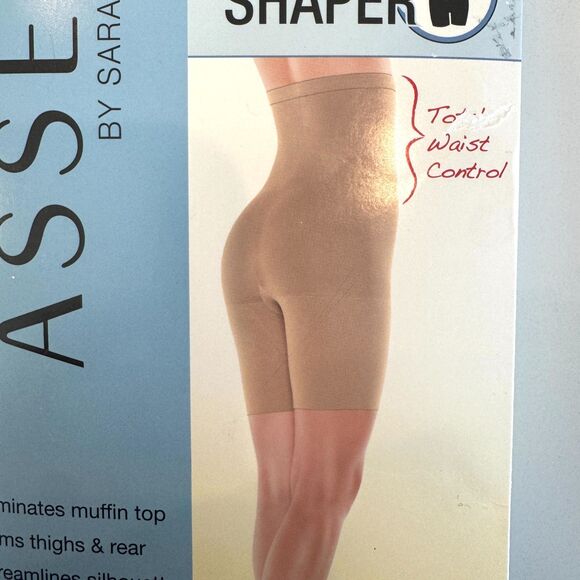 ASSETS by Spanx Hi-Waisted Mid-Thigh Shaper in Nude - Size 4 - New in box - Picture 3 of 6